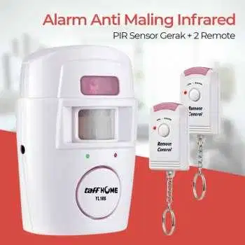 Alarm Anti Maling Sensor Gerak Infrared PIR 105dB 2 Remot