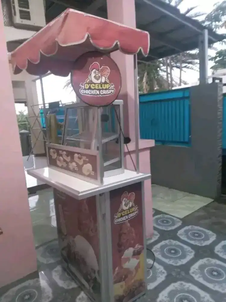 Over perlengkapan jualan dan brand d'celup chicken crispy