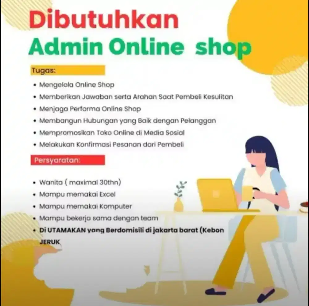 ADMIN ONLINE WANITA