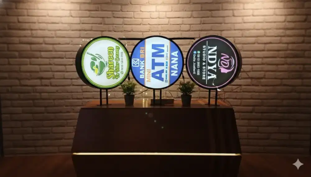 Neon box breket besi costume