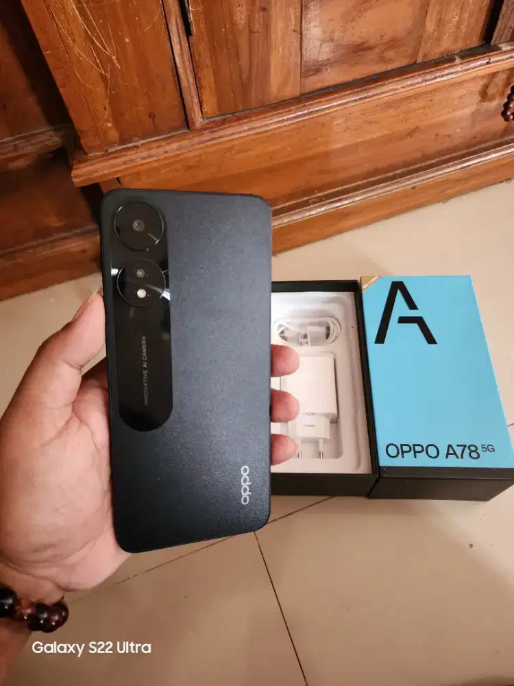 Oppo a78 5g ram 8/128 fulset original asli bukan kw