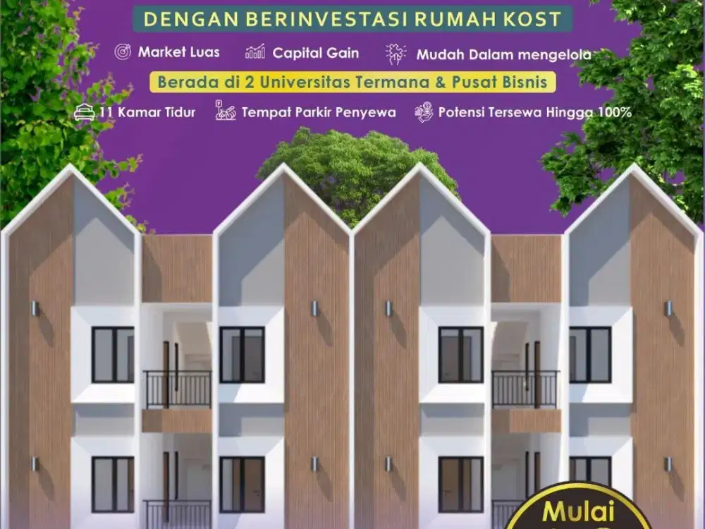 kos 3 lantai didepok UI menguntungkan ada passive income puluhan juta
