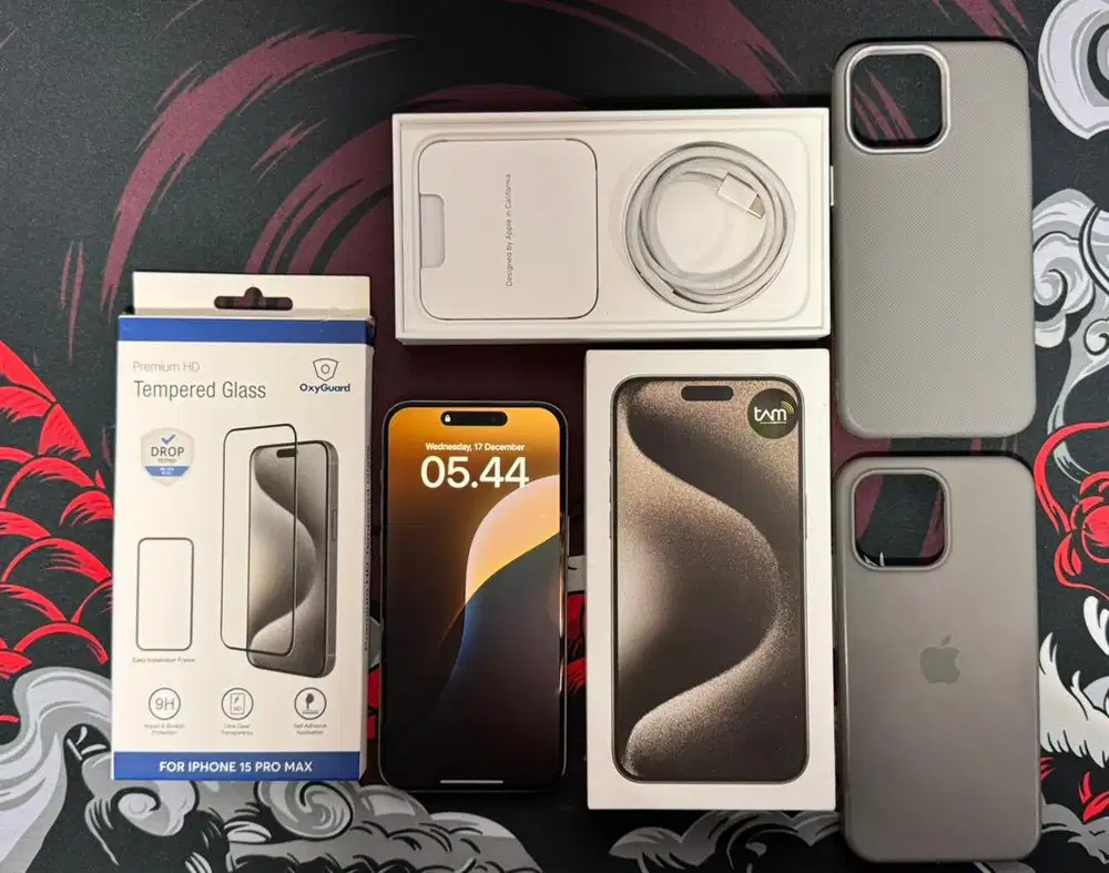 iPhone 15 Promax 256GB iBox Natural Titanium (Pemakaian dari Baru)