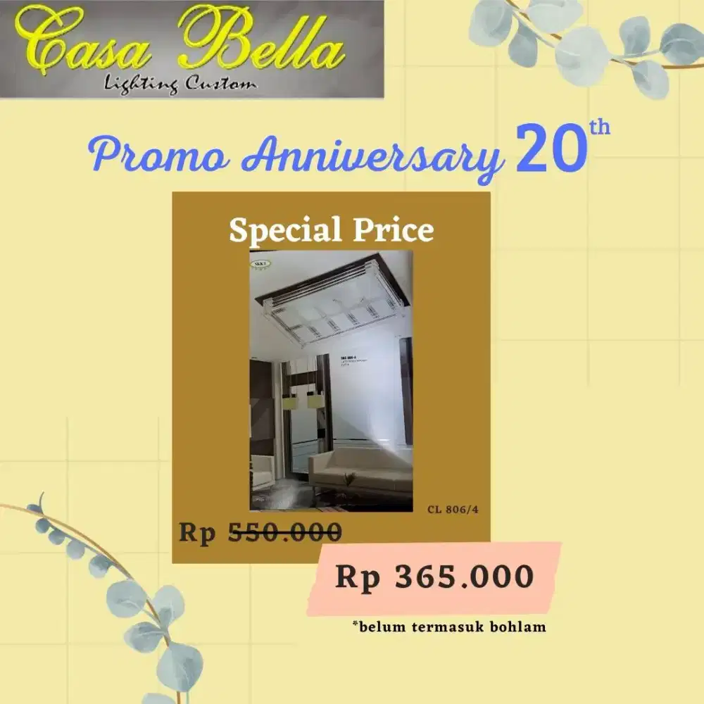 Lampu plafon kotak minimalis modern surabaya