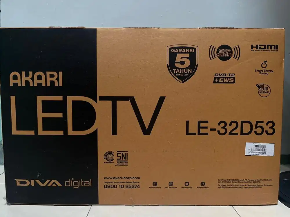 Dijual TV LED AKARI LE-32D35 32inch