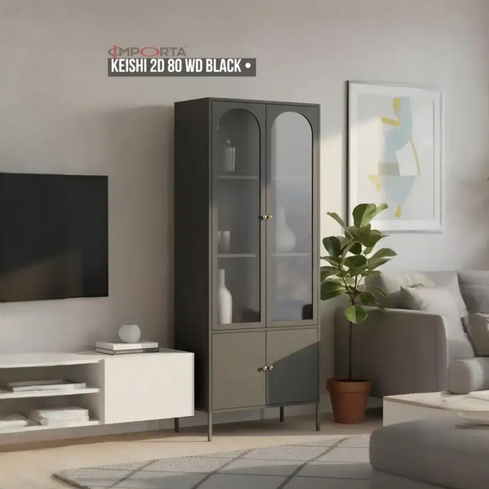 Rak / Kabinet Besi Importa Keishi 2D 80 WD Black