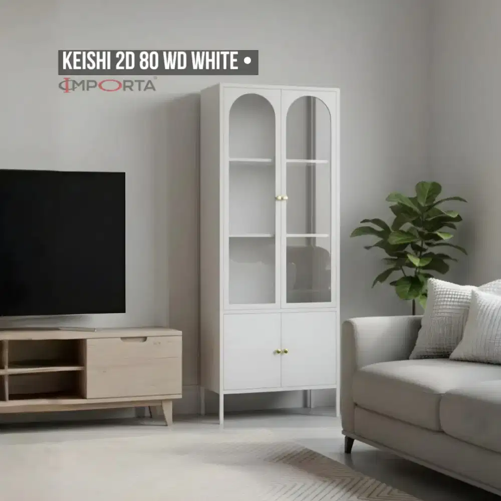 Rak / Kabinet Besi Importa Keishi 2D 80 WD White