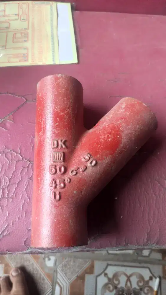 FITTING Y 2 INCH CAST IRON 45 DERAJAT