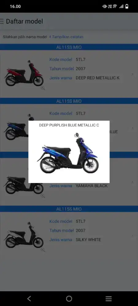 MIO 2008 5TL LENGKAP OFF