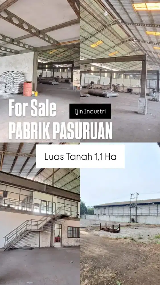 Dijual Pabrik Pasuruan Nol Jalan Ijin Industri