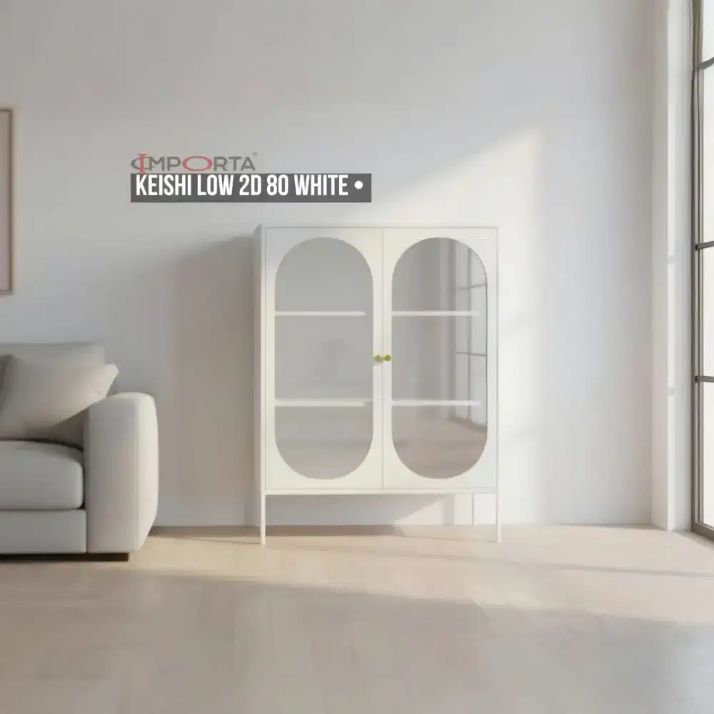 Rak / Kabinet Besi Importa Keishi Low 2D 80 White