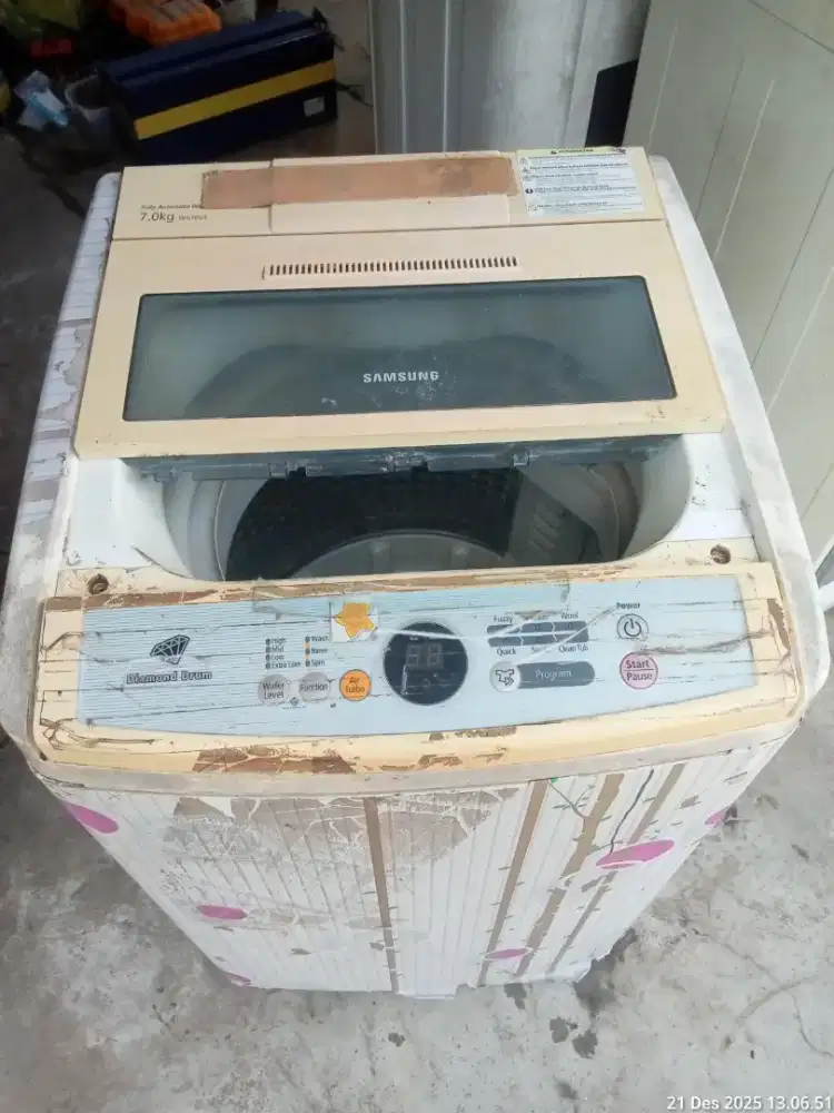 Mesin cuci Samsung top loading 7 bekas normal original minus body jlek