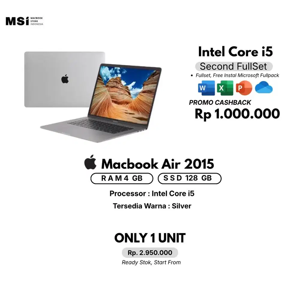 MACBOOK AIR 2015 RAM 4/128GB