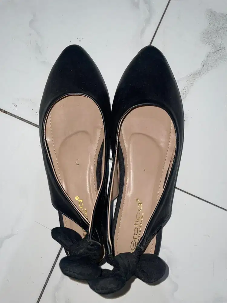 Flatshoes wanita slipon pita belakang