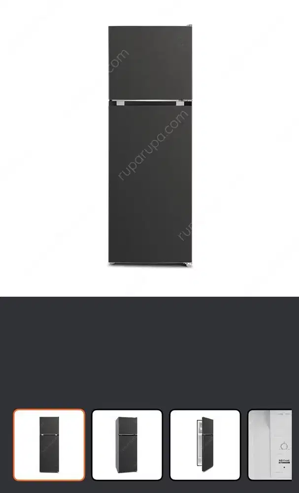 kulkas kels 2 pintu warna hitam