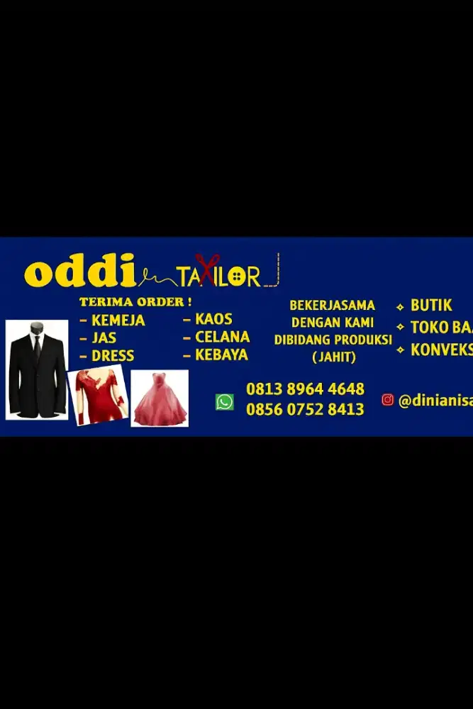 Odditailor,menerima pesan baju