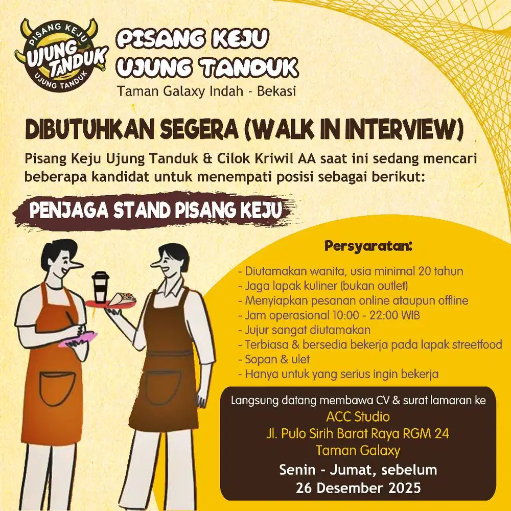 WALK IN INTERVIEW. JAGA LAPAK STREET FOOD PISANG KEJU UJUNG TANDUK