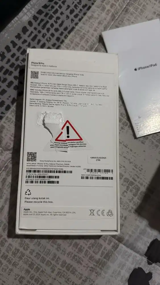 iphone 16 pro 256gb ibox garansi on
