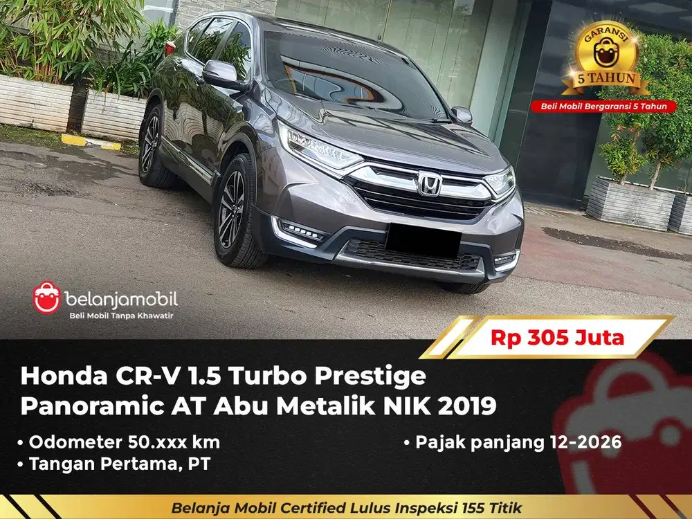 [ GARANSI 5TH ] Honda CRV CR-V CR V 1.5 Turbo AT Abu 2019/2020