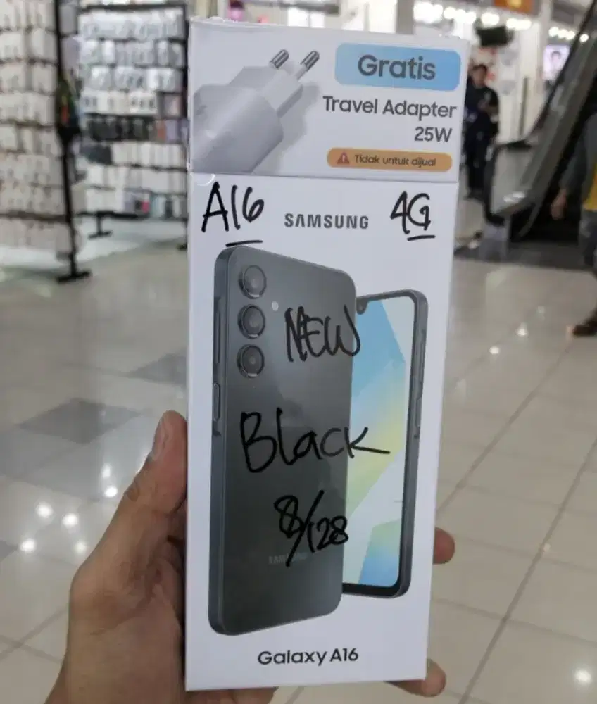 Samsung Galaxy A16 4G 8GB+128GB Black BNIB Garansi Resmi SEIN