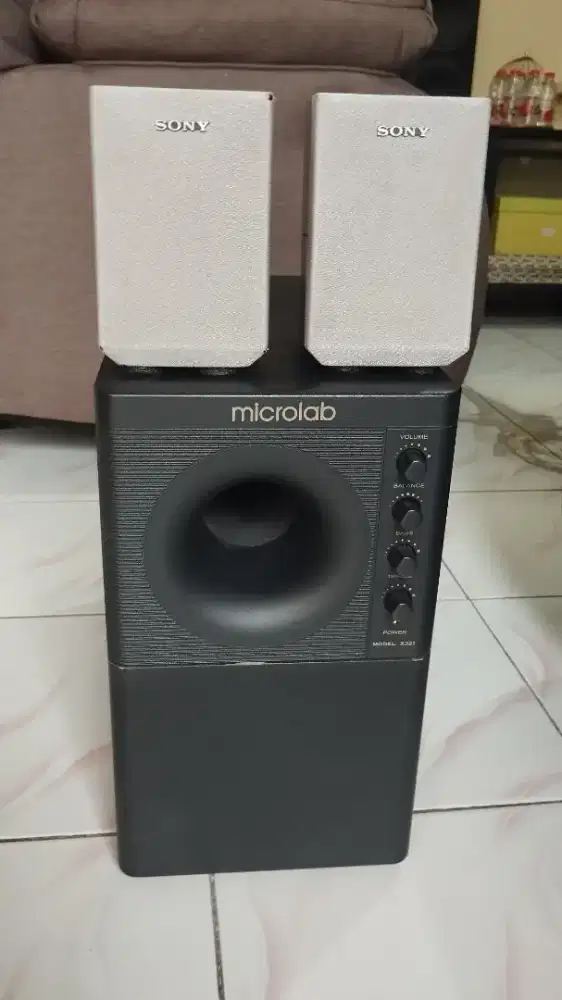 Jual Subwoofer Microlab type 321X + Speaker satelit SONY