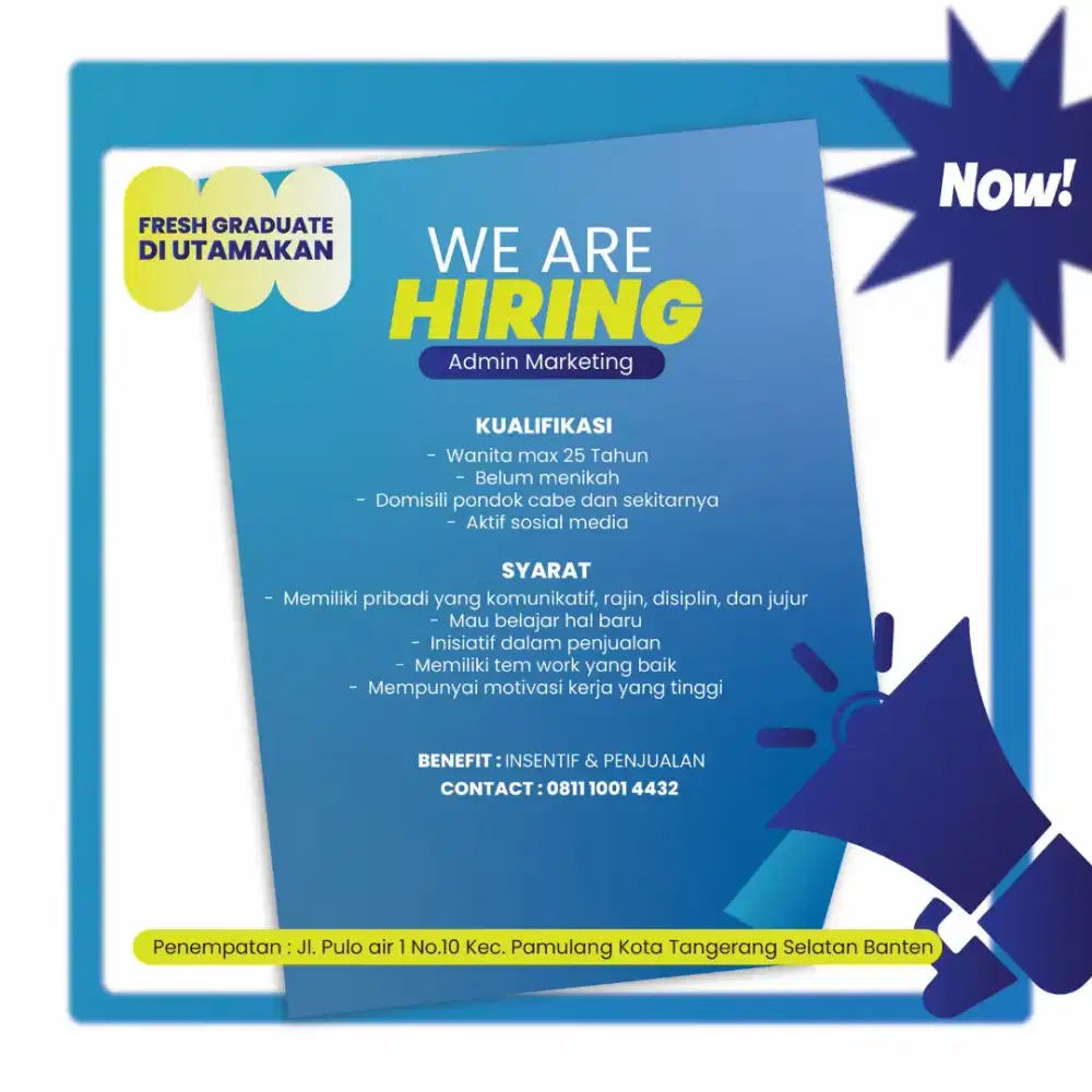 DIBUTUHKAN SEGERA ADMIN MEDIA SOCIAL