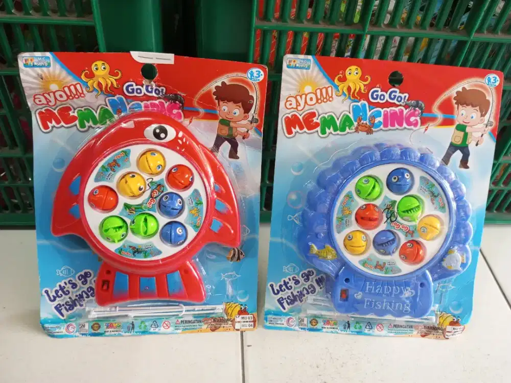 Mainan anak pancing ikan putar baterai