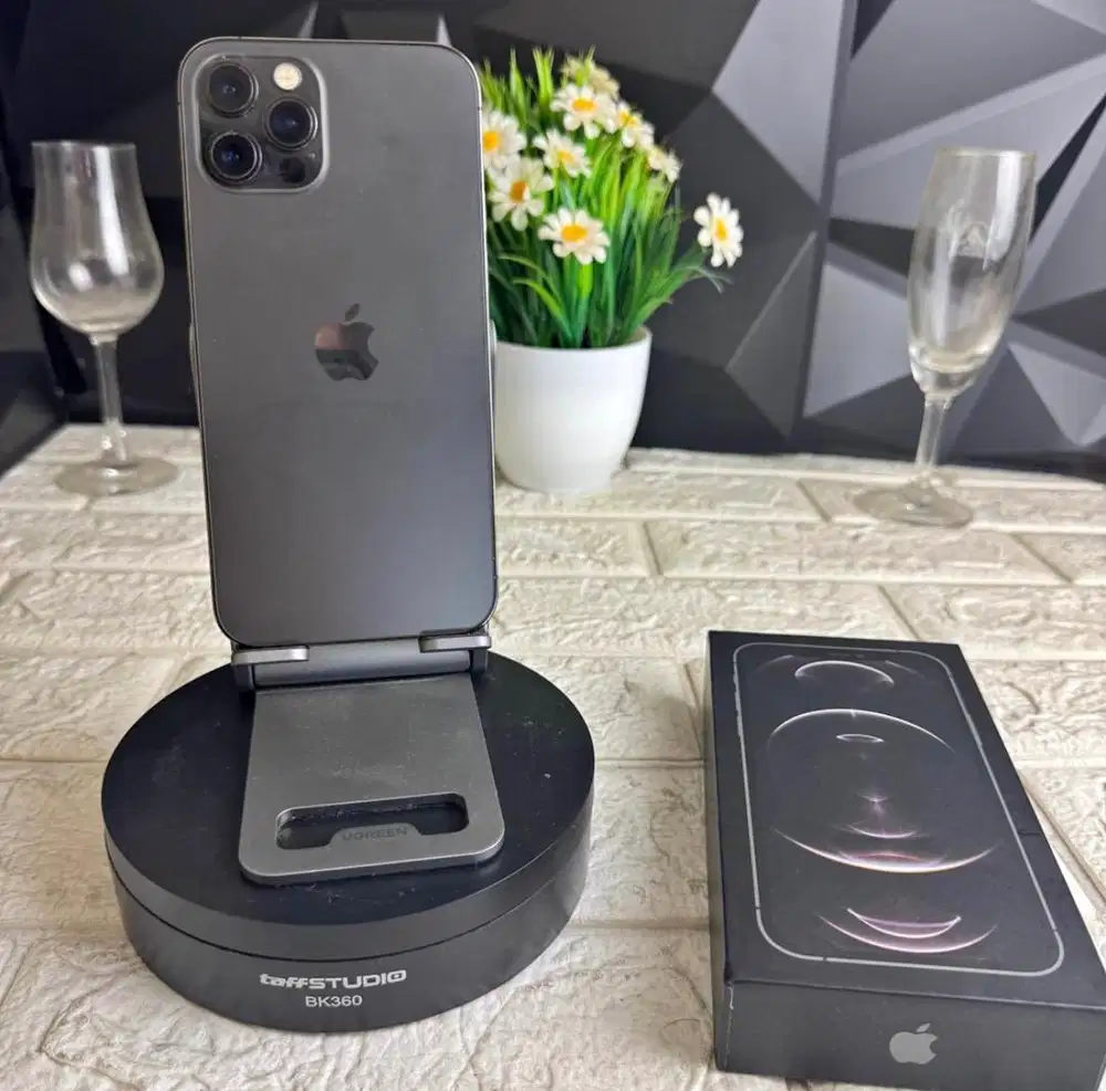 iPhone 12 pro 128gb grey Beacukai Permanen Sinyal All Operator