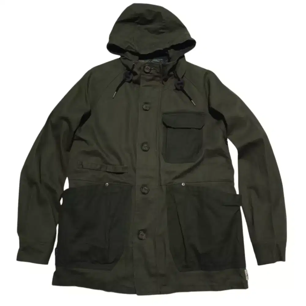 FIELD CORE Canvas Montain Parka Outer Hoodied Jacket Double Linner