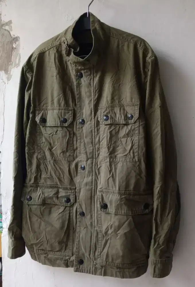 BANANA REPUBLIC Canvas Outer Military Style Jacket Made in INDIA
