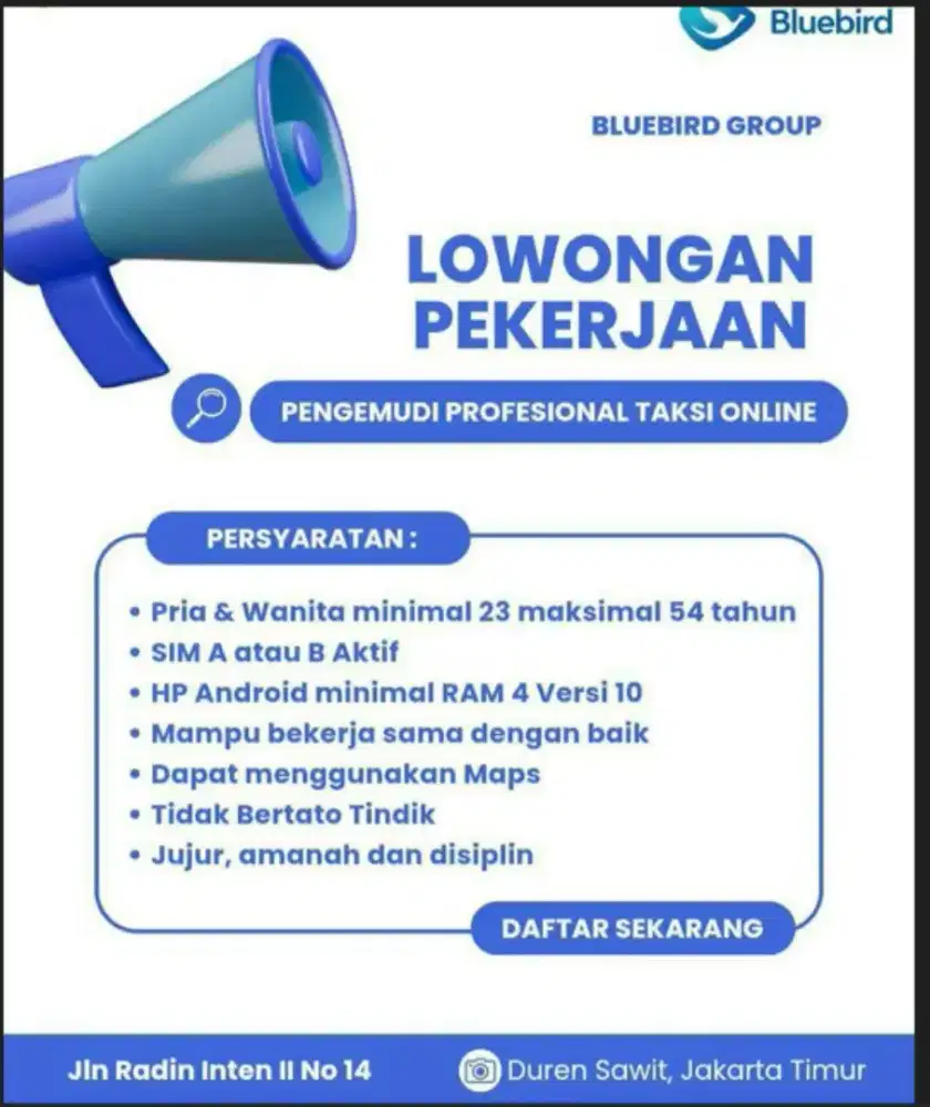 Lowongan pekerjaan Jakarta driver