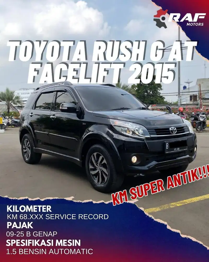 Toyota Rush 1.5 G 2015 AT FaceLift Hitam