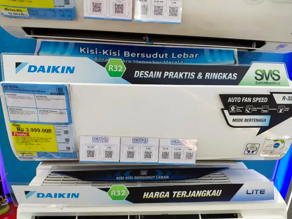 AC daikin 1/2 PK Malaysia promo free 1x
