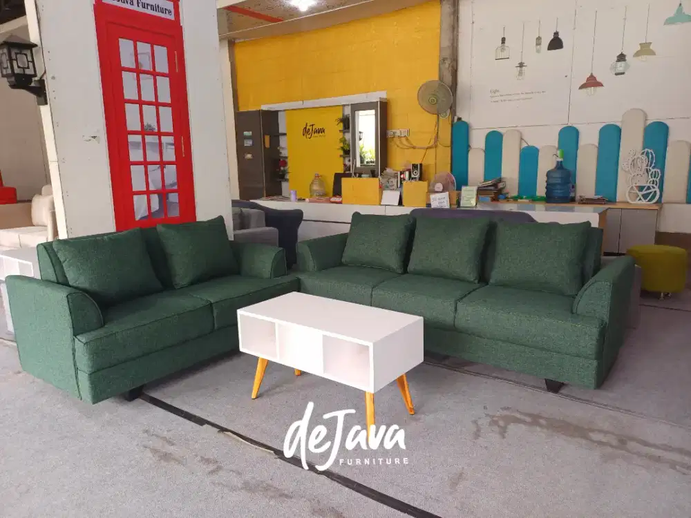 Sofa 32 Alena cover kanvas + meja ( free antar jogja )