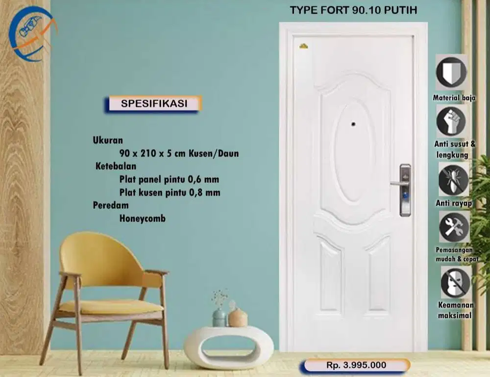 Jual Pintu baja simbol rumah modern kota Padang