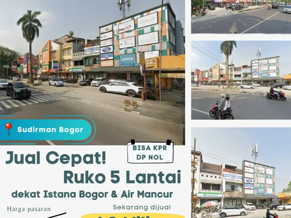 Jual Cepat Ruko 5 Lantai Turun Harga Lokasi Strategis Air Mancur Pusat Kota Bogor
