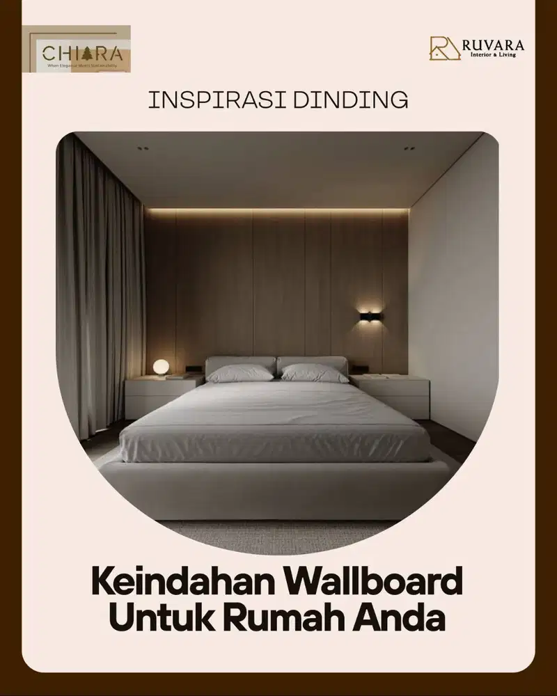 CIARA Wallboard WPC Premium - Wallpanel PVC Wood Panel 40cm x 2.9m