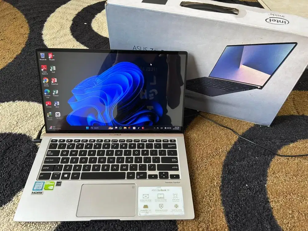 Asus zenboox UX433FN gold 8/512gb core i5 nvidia mx150 fullset resmi