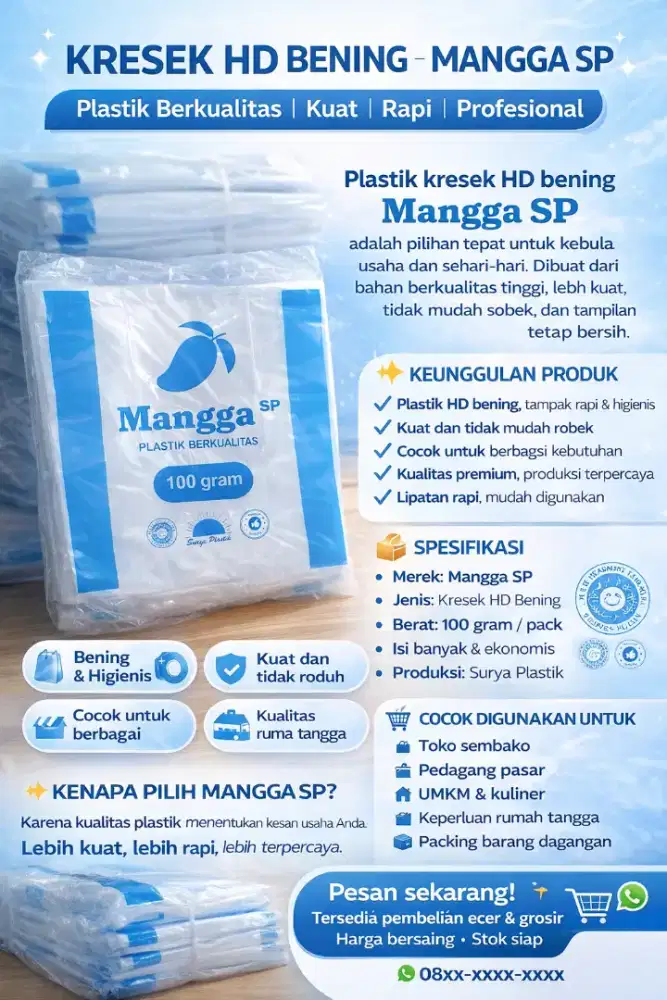 Habisin stock Jual plastik kresek cap mangga murah
