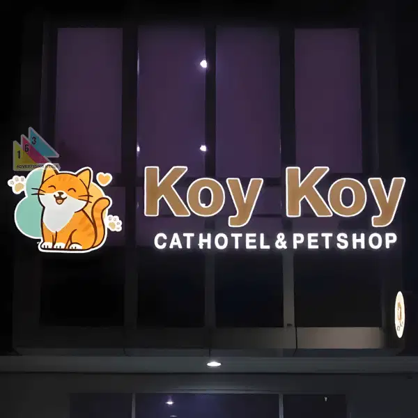 Huruf Timbul Akrilik LED & ACP – Desain Premium untuk Indoor & Outdoor