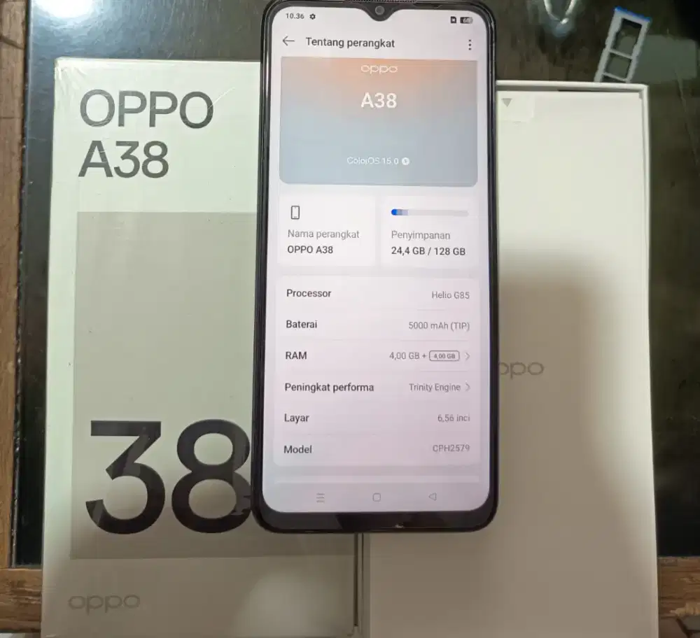 HP SEKEN OPPO A38 RAM  4/128 GB NO MINUS