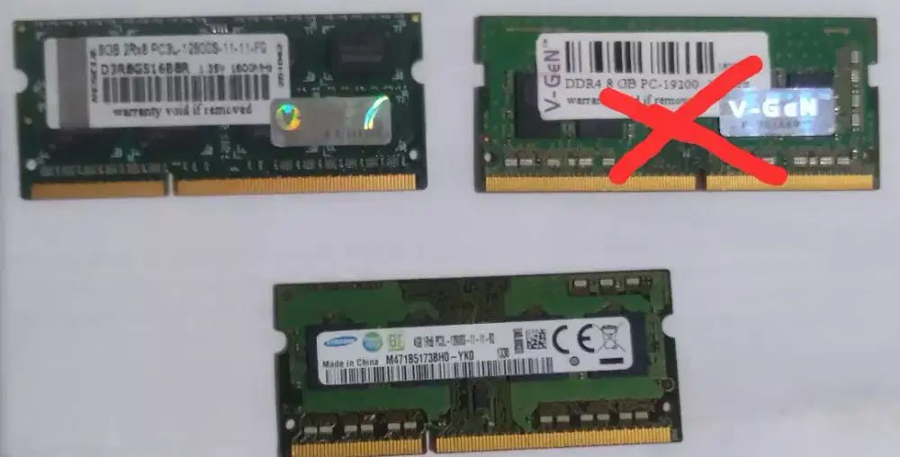 Memory SoDim DDR3 dan DDR4