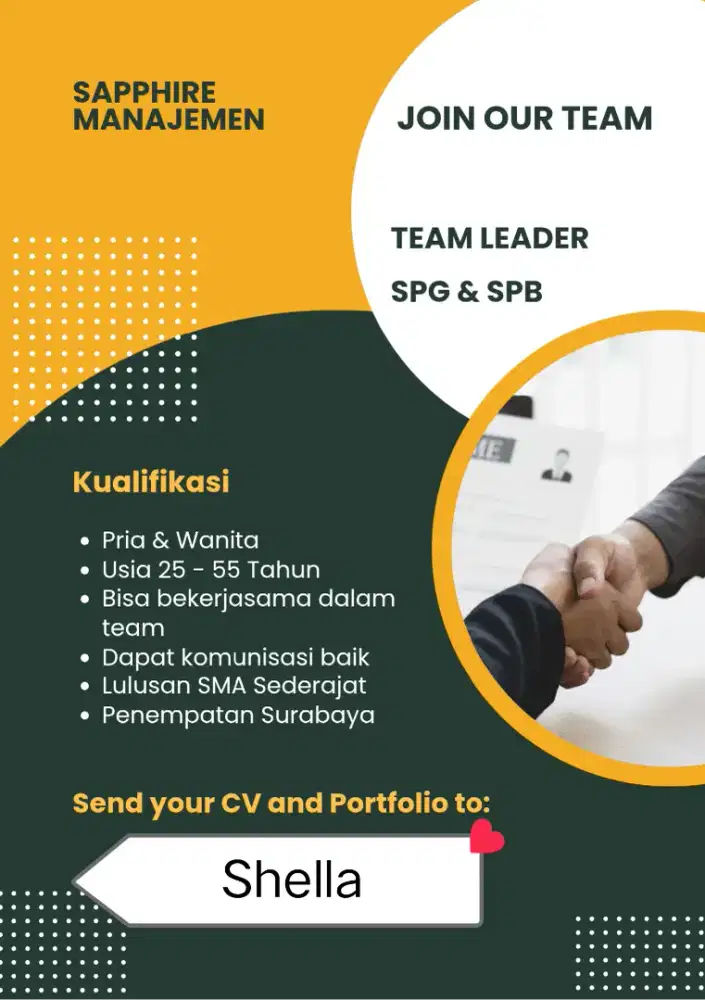 Lowongan kerja SPG & SPB