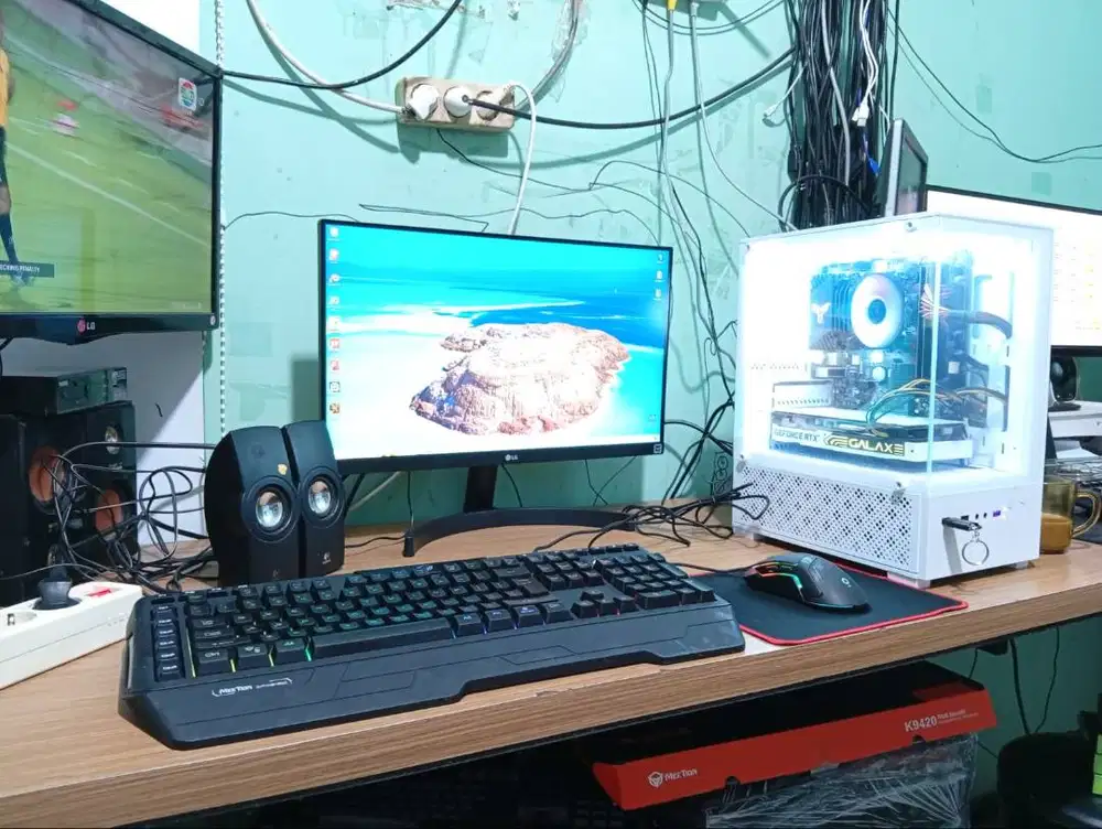 1 set PC ryzen 5 + RTX 2060 + lg 22 hdmi