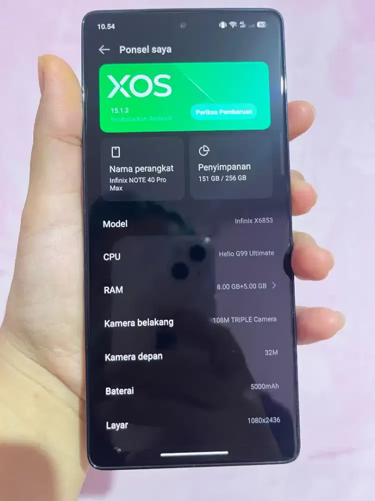 Jual infinix note 40 8/256 mulus lengkap