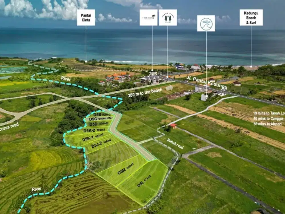 DIJUAL TANAH DEKAT PANTAI DI KEDUNGU KEDIRI TABANAN, BALI