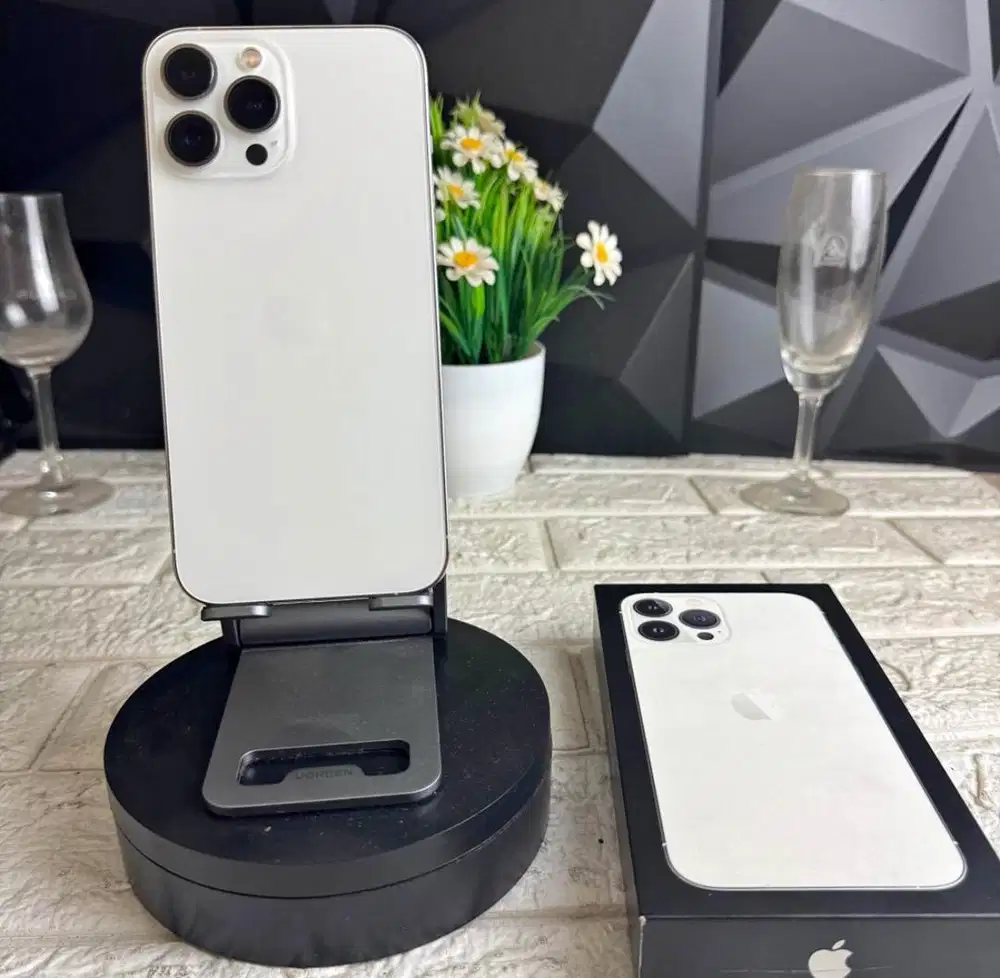 Iphone 13 pro max 256gb silver iBox Fullset Mulus No Minus