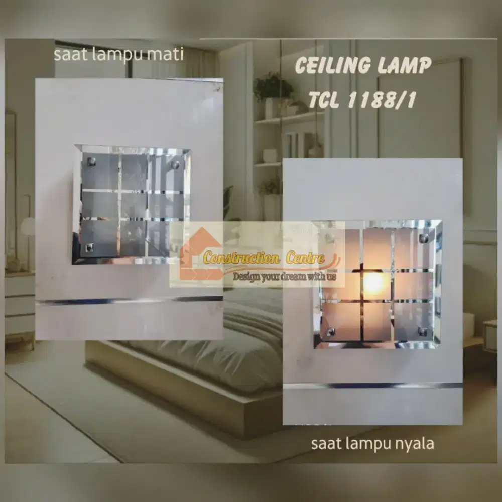 lampu plafon kotak kayu