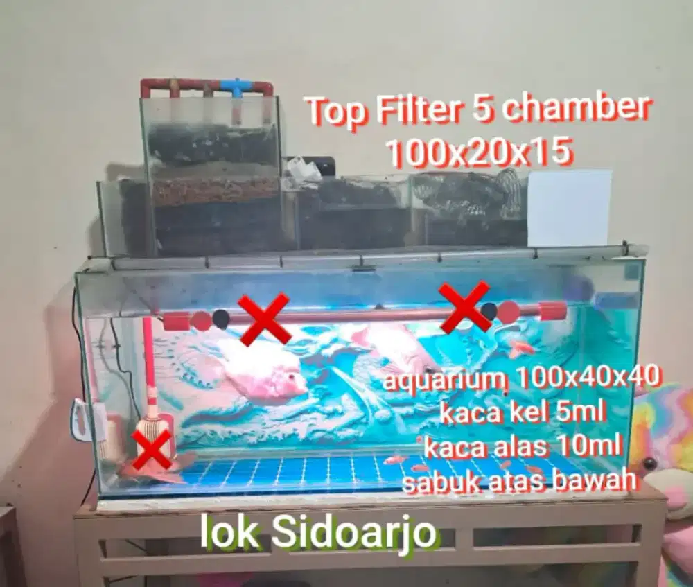 akuarium 3 & top filter 3 NEGO