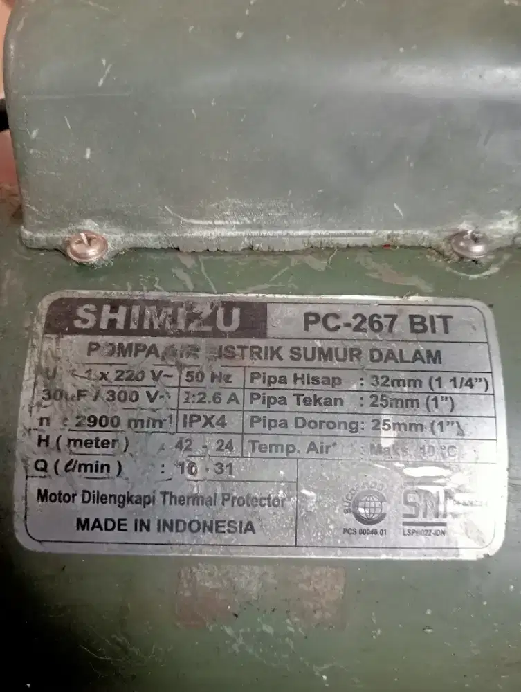 Mesin air jetpum SHIMIZU PC-267 BIT